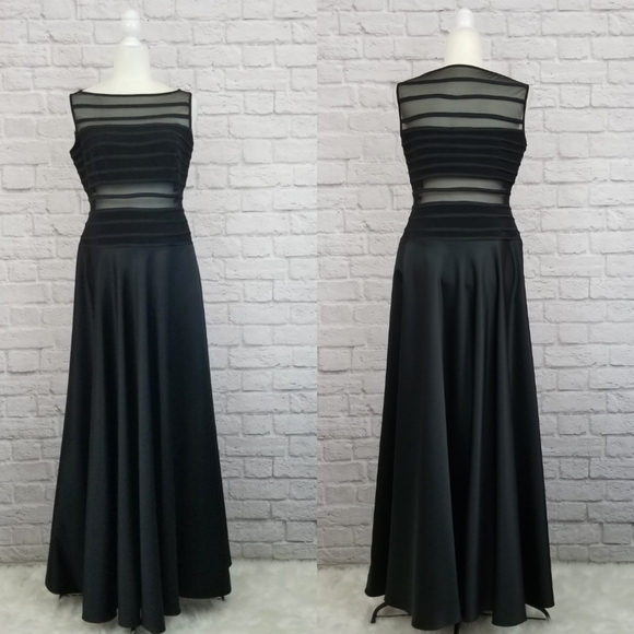 JS Collections Dresses & Skirts - JS Collections black mesh sleeveless evening gown